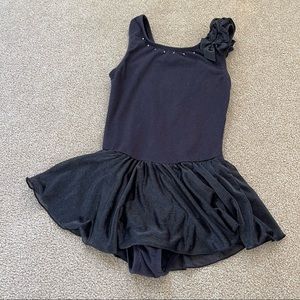 Danskin Ballet Leotard size 10 Black with built in skirt
